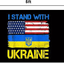 I Stand with Ukraine Flag 3X5 Ft, Outdoor Indoor Decor Ukrainian US Flag Double Stitched Polyester with Brass Grommets