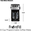 Hamilton Beach Programmable Coffee Maker, 12 Cups, Front Access Easy Fill, Pause & Serve, 3 Brewing Options, Black (46310)