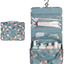 Toiletry Bag, Waterproof Hanging Cosmetic Bag Portable Travel Makeup Pouch Multifunction Handle Travel Toiletry Bag Organizer with Hook for Women Girls(Blue)