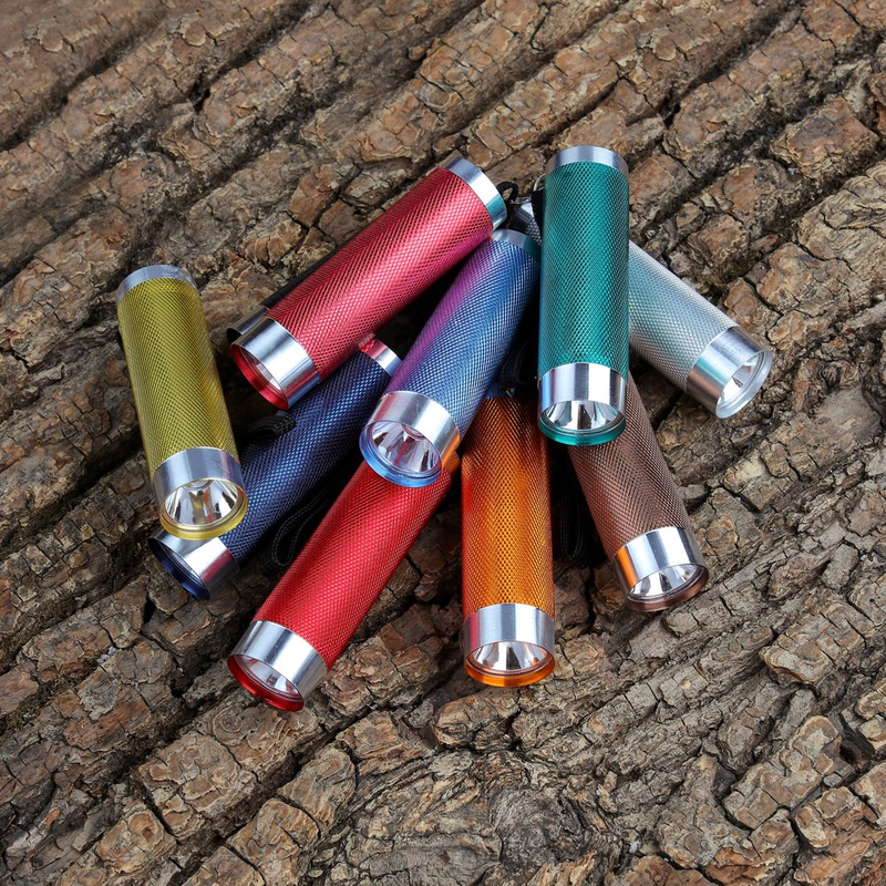 10 Pack - LED Flashlights - 50 Lumens, Multicolors