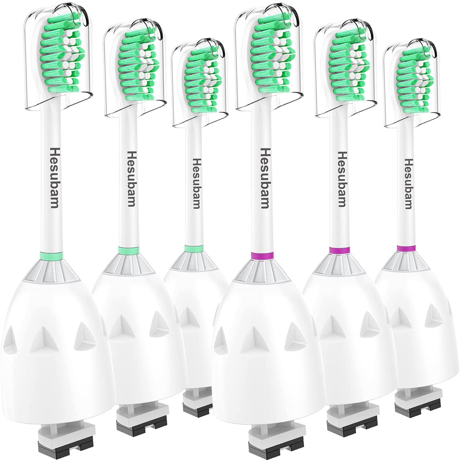 Replacement Toothbrush Heads for Philips Sonicare E-Series Essence CleanCare Elite Advance and Xtreme Electric Screw-on Toothbrush Handles, 6 Pack