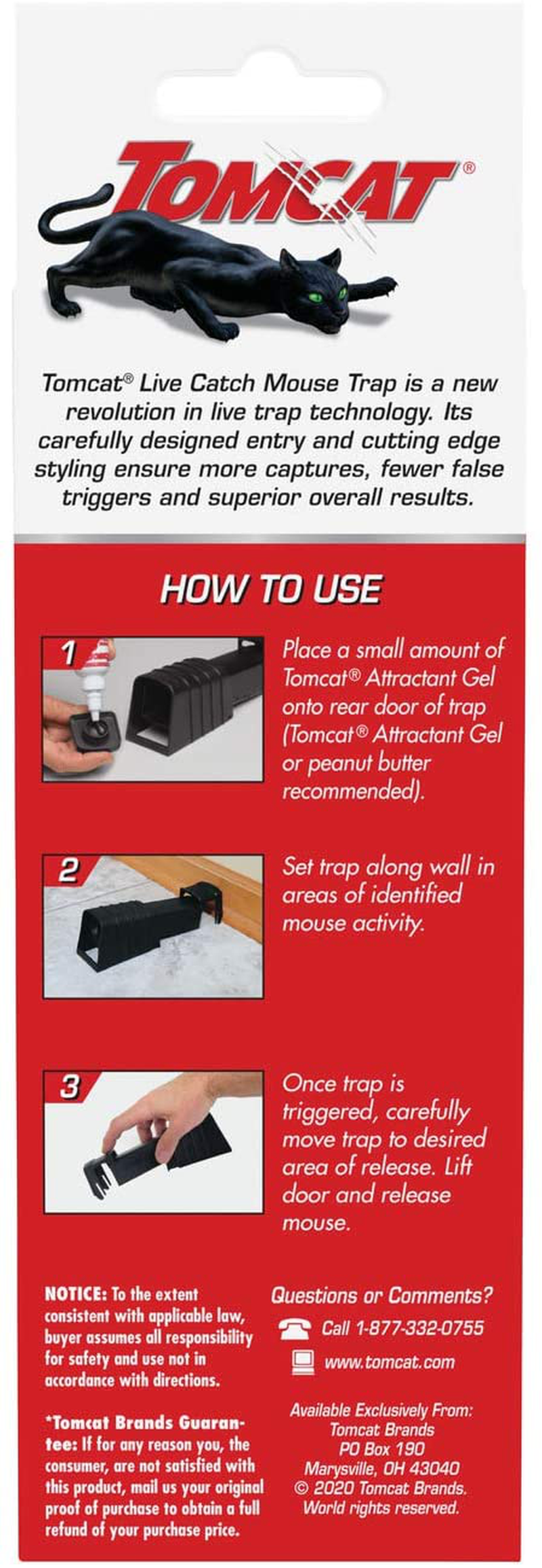 Tomcat Single Catch Live Mouse Trap (12 Traps)