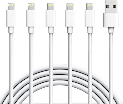 5 Pack [1/3/3/5/5FT] iPhone Charger,Lightning Cable [Mfi Certified]  iPhone Charger Cable Cord Nylon Braided Fast Charging Data Transfer Cord
