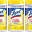 Lysol Disinfectant Wipes, Multi-Surface Antibacterial Cleaning Wipes, For Disinfecting and Cleaning, Lemon and Lime Blossom, 240 Count (Pack of 3)