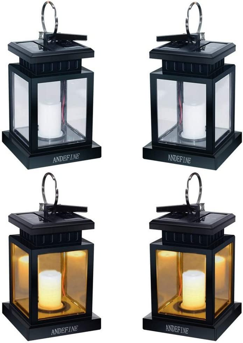 Patio Umbrella Lights - Outdoor LED Solar Lanterns Waterproof Candle Lamps Decorated in Garden Porch Lawn