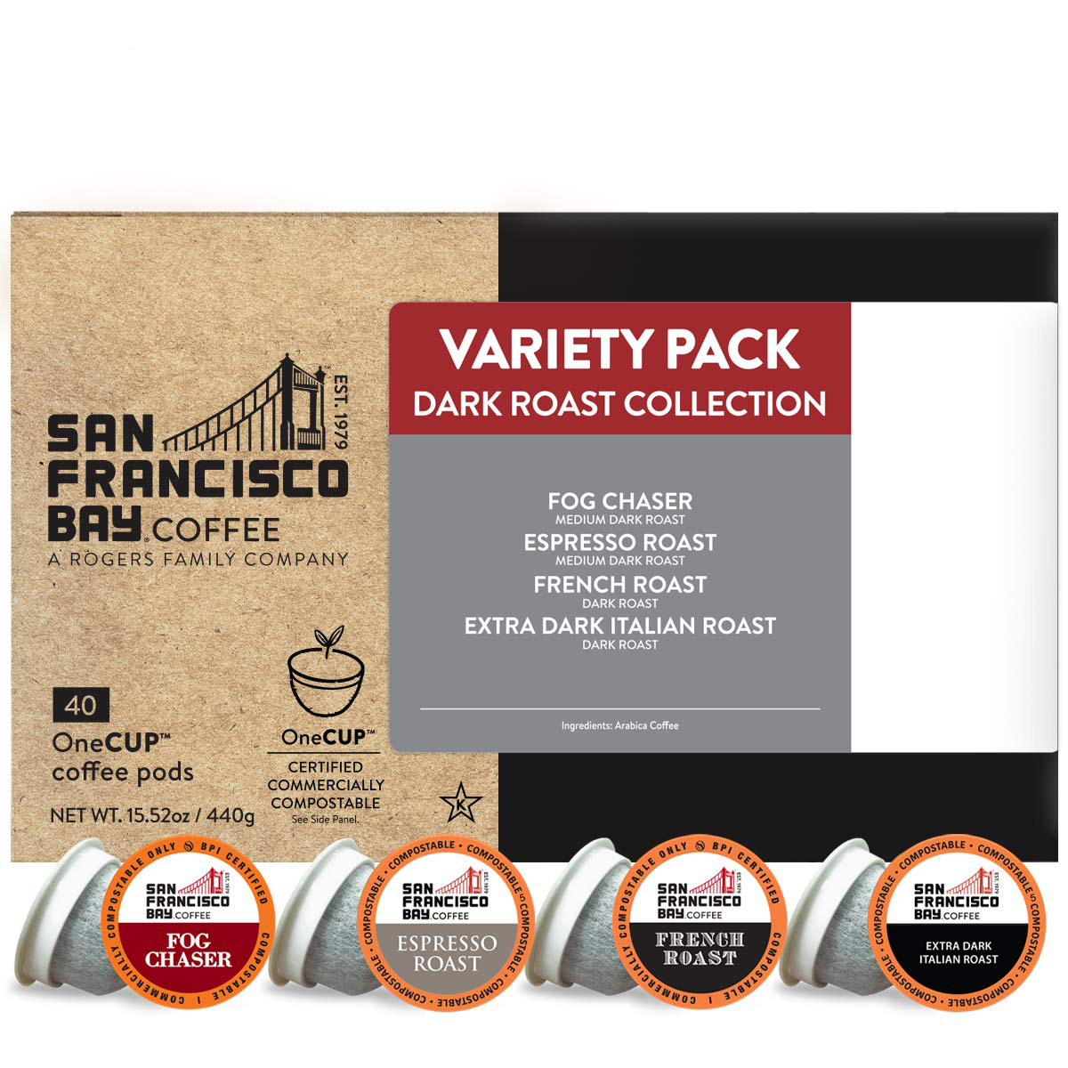 SAN FRANCISCO BAY SF Coffee OneCUP Ct Coffee Pods K Cup Compatible including Keurig 2.0