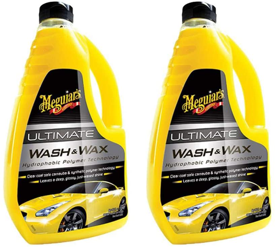 Meguiar's Ultimate Wash & Wax Car Care Cleaning Kit Solution, 48 Ounces (2 Pack)