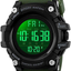 Mens Large Dial Analog Digital Watch Casual Sport Watch Multifunction Military Watch with LED Light