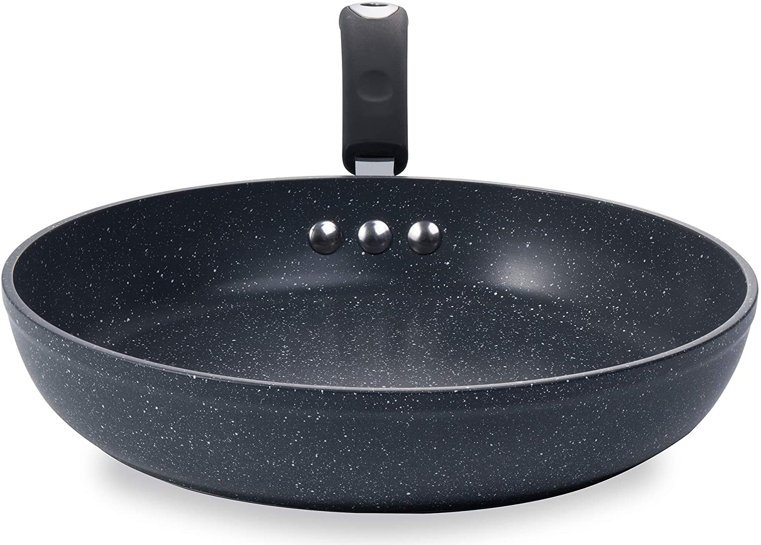 12" Stone Earth Frying Pan by Ozeri, with 100% APEO & PFOA-Free Stone-Derived Non-Stick Coating from Germany, Obsidian Gold