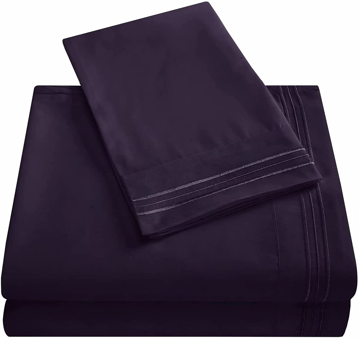 Bed Sheet Set 4 Piece Extra Soft Luxury Brushed Microfiber 1800 Thread Count with Deep Pockets