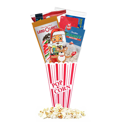 Christmas Redbox Movie Night Gift Baskets with Popcorn, Candy and Redbox Gift Card Movie Rental for College Students, Teens, Men, Kids, Date Night (Santa'S Reindeer)