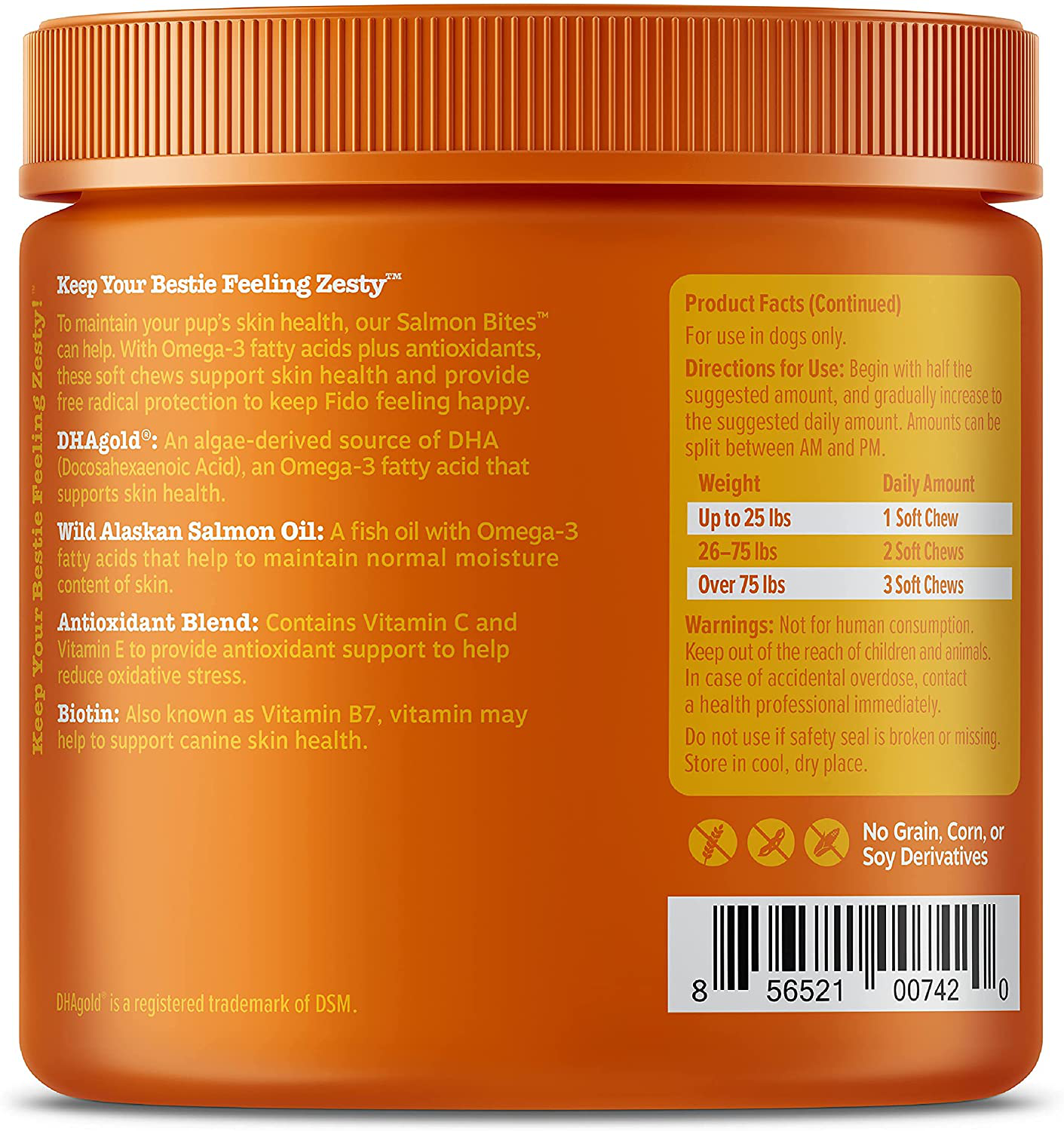 Salmon Fish Oil Omega 3 for Dogs Wild Alaskan Salmon Oil Anti Itch Skin & Coat + Allergy Support - Hip & Joint + Arthritis Dog Supplement + EPA & DHA