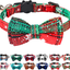 Joytale Breakaway Cat Collar with Bow Tie and Bell, Cute Plaid Patterns, 1 Pack Kitty Safety Collars,Haze Blue