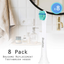 Brushmo Compact Replacement Toothbrush Heads Compatible for HX6023 to Use with Philips Sonicare Electric Toothbrush, 8 Pack