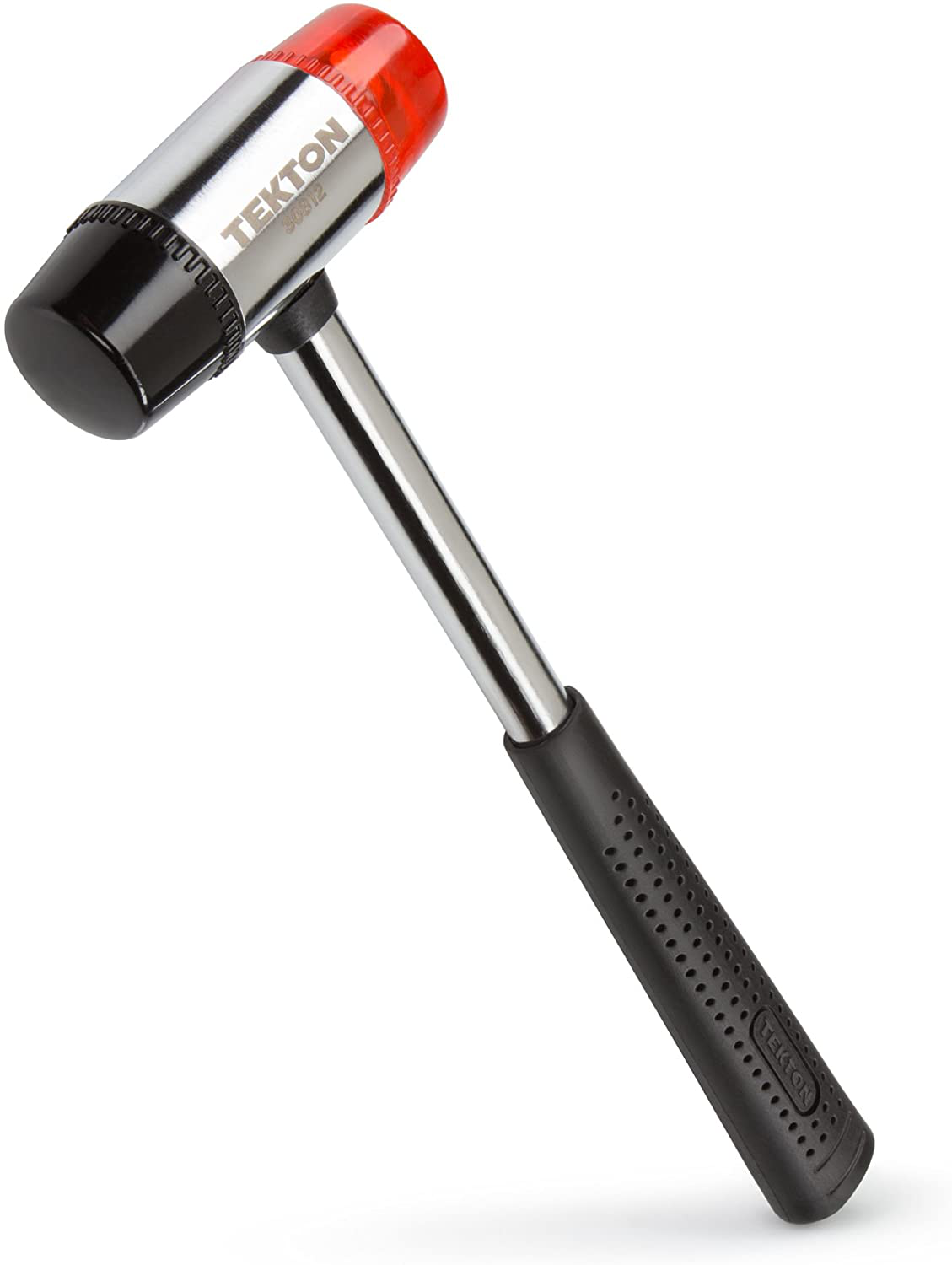 TEKTON 30603 Fiberglass Handle Rubber Mallet, 16-Ounce - Black & Estwing Sure Strike Drilling/Crack Hammer - 3-Pound Sledge with Fiberglass Handle & No-Slip Cushion Grip - MRF3LB