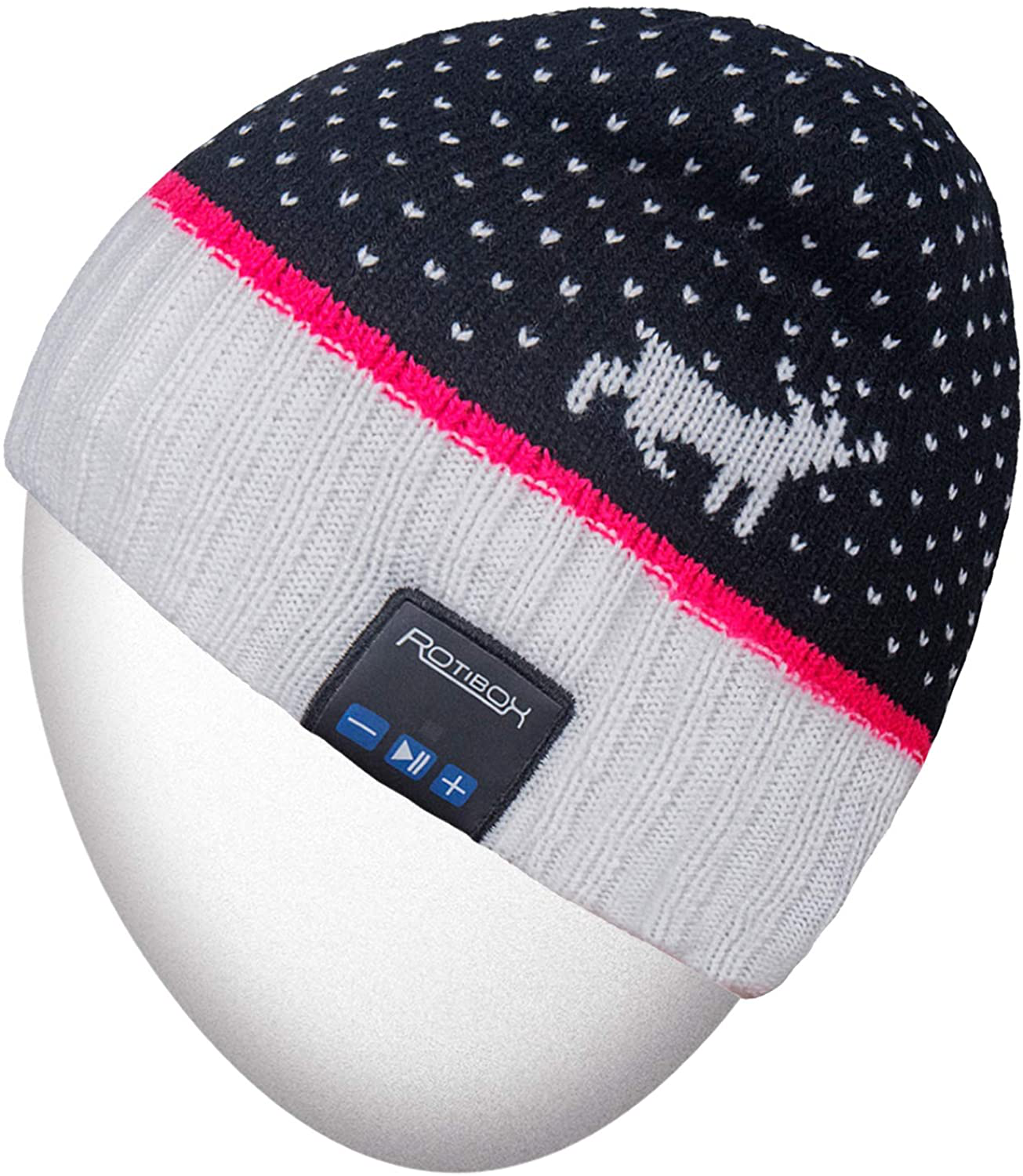 Rotibox Bluetooth Beanie Hat Wireless Headphone for Outdoor Sports Xmas Gifts