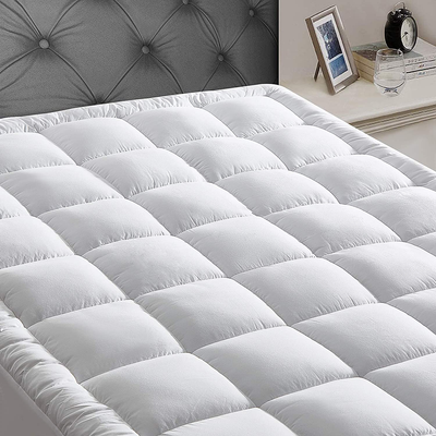 JEAREY Full Mattress Pad Cover Stretches up 8-21" Deep Pocket - Cooling Overfilled Quilted Fitted Mattress Topper Pillowtop with Snow Down Alternative