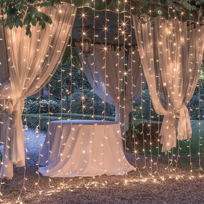 Curtain Lights for Decorations, 10 Ft Connectable String Lights with 8 Twinkle Modes Led Fairy Lights for Bedroom, Outdoor String Lights for Party Wedding Decorations Indoor Twinkle Lights for Window