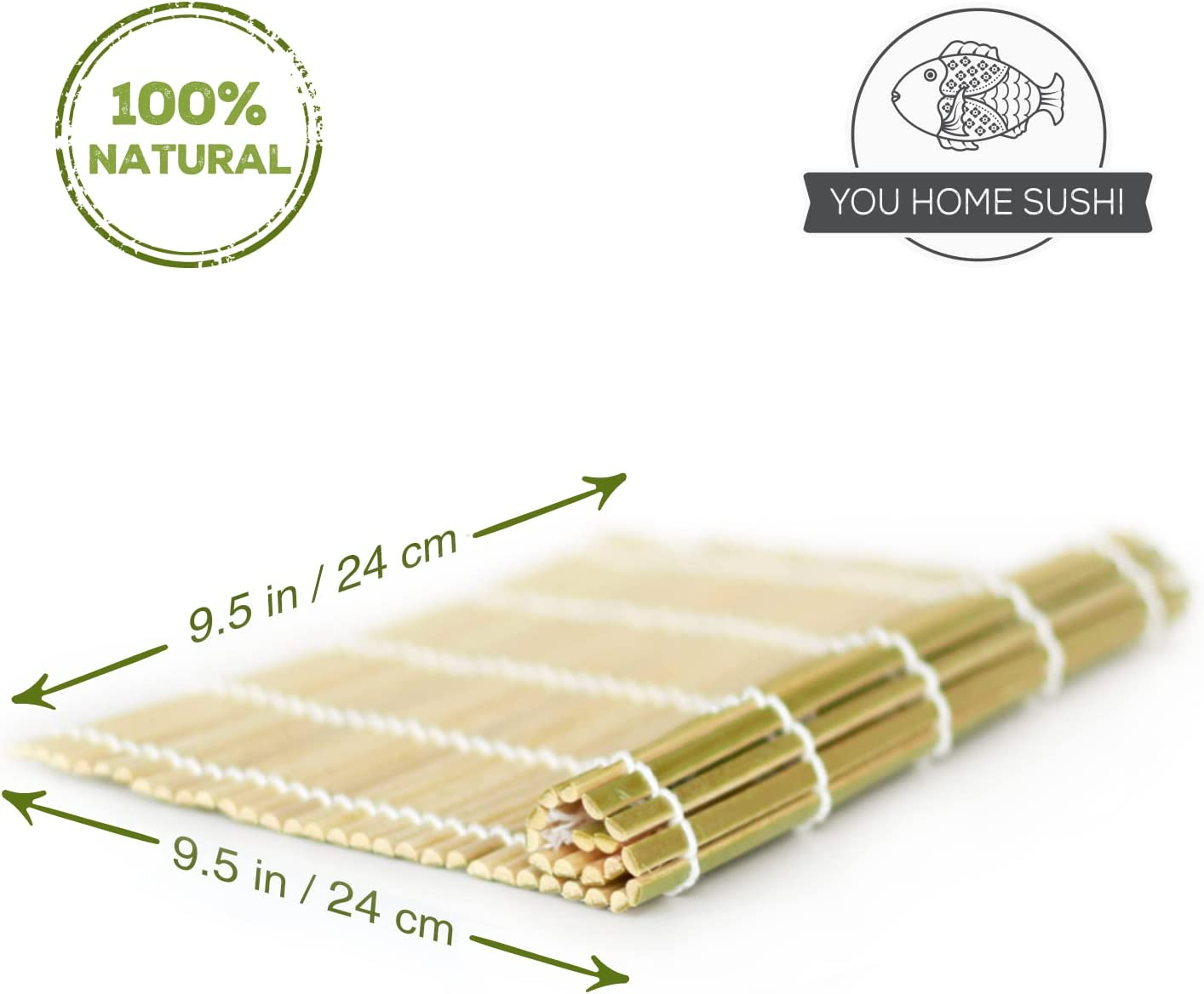 Sushi Making Kit - Original AYA Eco Sushi Kit MAX - All Natural Eco-Friendly - Biodegradable Bamboo - 2 Sushi Mats - 5 Pairs of Chopsticks - 1 Paddle - 1 Spreader - 1 Bazooka - 1 Nigiri Maker