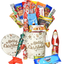 Christmas Chocolate & Snacks Variety Gift Care Package Gift Tin Basket Chocolate(Beige Tin)