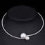Silver Pearl Rhinestone Choker Necklace Faddish Adjustable Necklaces Jewelry Gifts for Girls Women
