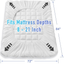 MATBEBY Bedding Quilted Fitted California King Mattress Pad Cooling Breathable Fluffy Soft Mattress Pad Stretches up to 21 Inch Deep, California King Size, White, Mattress Topper Mattress Protector
