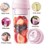 Portable Blender, Personal Blender, with USB Magnetic Contact Charging, 14 Oz Smoothie Blender, Made with High Borosilicate Glass Material Portable Juicer, Anti-Silp Rubber Base, One-Handed Drinking Mini Blender for Shakes and Smoothies