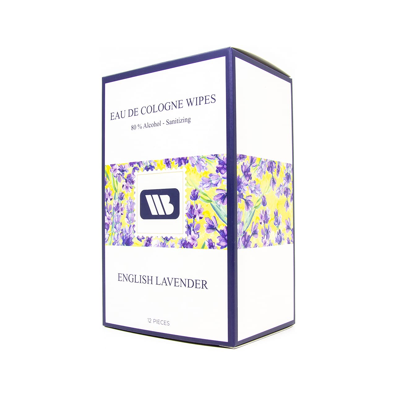 World Brands Eau the Cologne Sanitizing Wipes (English Lavender), 8X8 Inch