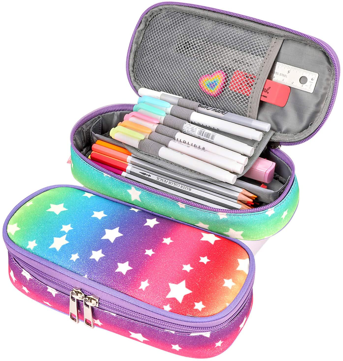 Pencil Case for Kids Glitter Little Girls Pen Pouch