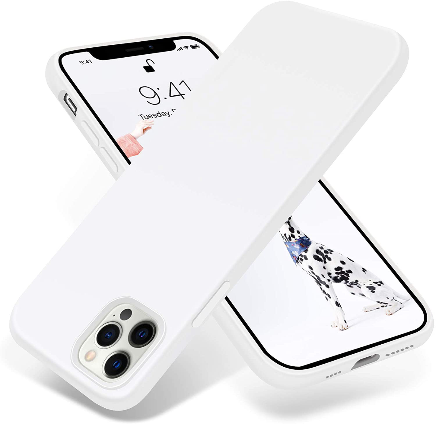 Silky and Soft Touch Series Premium Soft Liquid Silicone Rubber Full-Body Protective Bumper Case Compatible with iPhone 12 Pro Max Case 6.7 inch