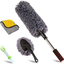 upra Ultimate Car Duster Kit，Best Microfiber Multipurpose Duster,Interior &Exterior Cleaning Tools,Dashboard Detailing Brush,Scratch Lint Free,Pollen Removing,extendable Handle,Tuck,SUV,RV,Set of 4