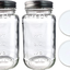 Mason Jars 24oz - Regular Mouth Mason Storage Jars with Lids (set of 2) Made in the USA - Mason Jars with Plastic Mason Jar Lids (24 ounce, white)