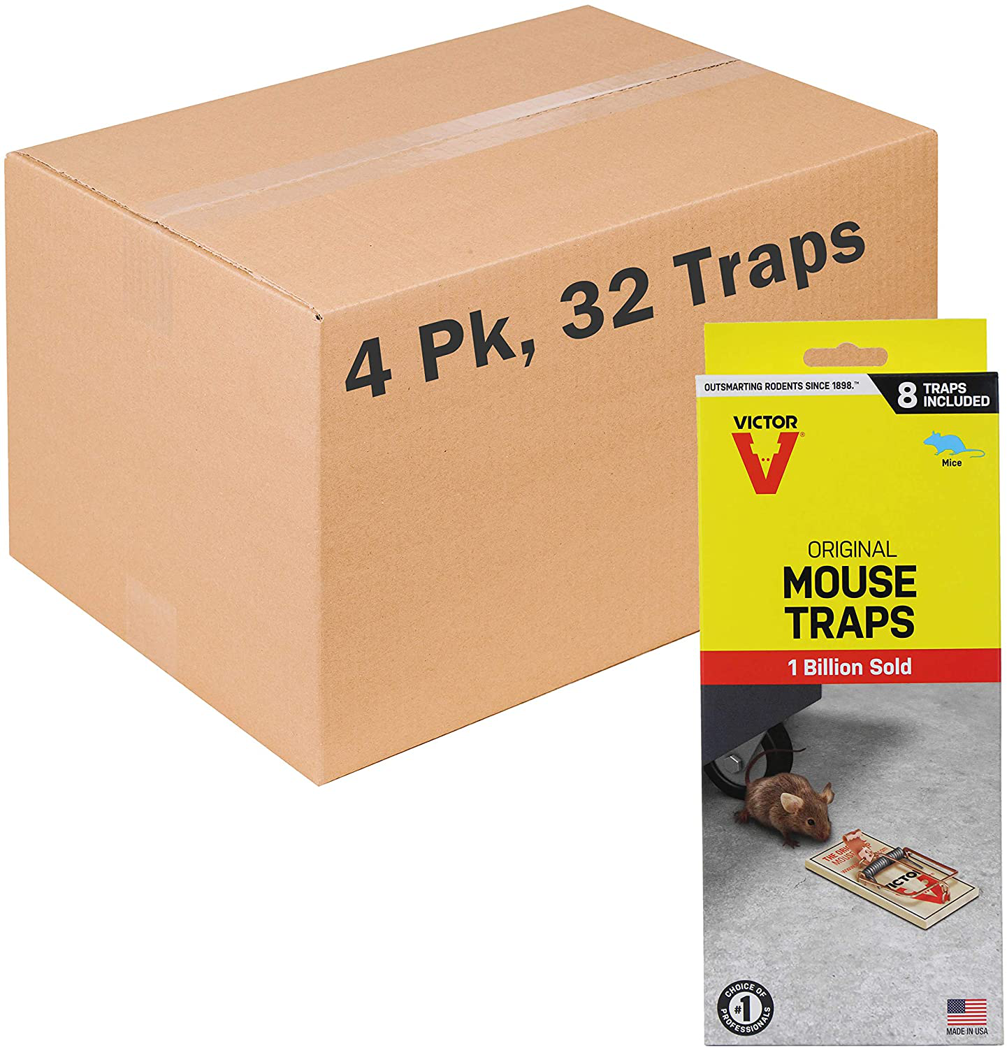Victor M158-4 Metal Pedal Mouse Trap, 32 Traps
