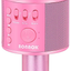 BONAOK Wireless Bluetooth Karaoke Microphone,3-in-1 Portable Handheld Karaoke Mic Speaker Machine Home Party Birthday for All Smartphones PC(Q37 Pink)