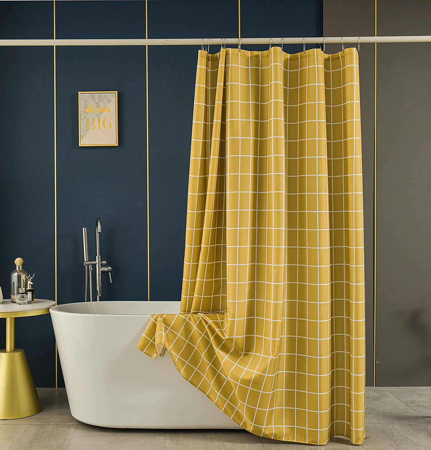 Textured Fabric Shower Curtain - Machine Washable