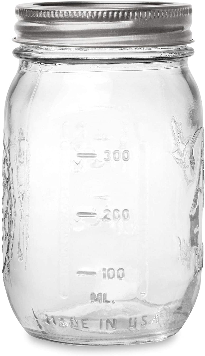 Ball 389579 Pint Regular Mouth Mason, Pack Of 2, Clear