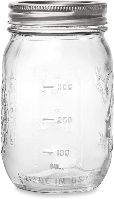 Ball 389579 Pint Regular Mouth Mason, Pack Of 2, Clear