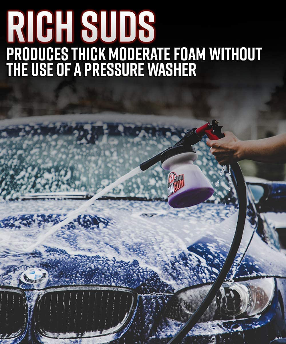 Adam’s Standard Foam Gun - Car Wash & Car Cleaning Auto Detailing Tool Supplies | Car Wash Kit Soap Shampoo & Garden Hose for Thick Suds | No Pressure Washer Required | Car Detailing Tool