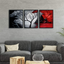 Wieco Art Large Size Framed Art Canvas Art Prints Wall Art the Cloud Tree Abstract Pictures Paintings for Bedroom Home Office Decorations Contemporary Artwork 3 Panels Black Frames