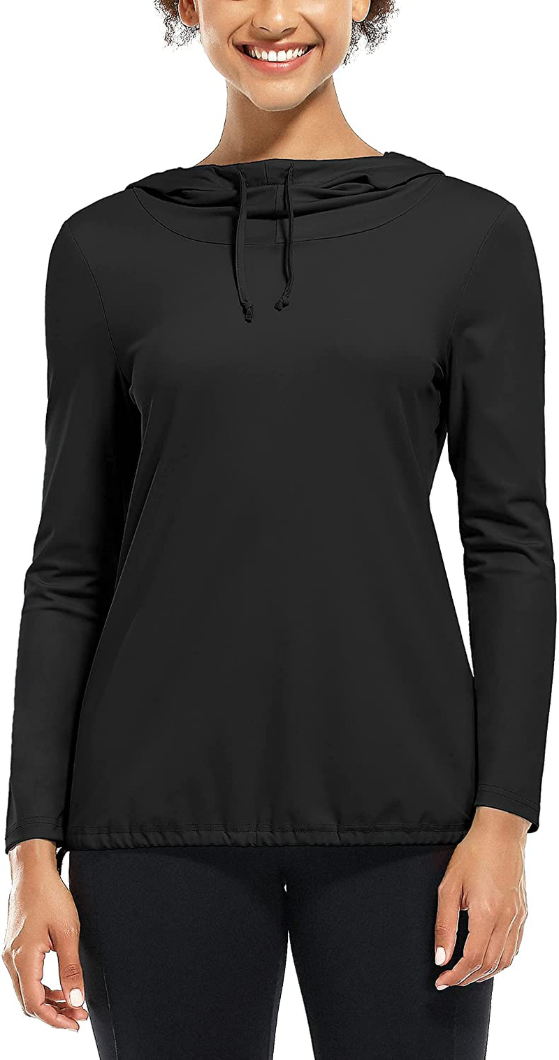 Fulbelle Women's UPF 50+ Long Sleeve Shirts Sun Protection Drawstring Lightweight Hooded Sweatshirts Outdoor Performance