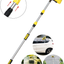 Buyplus Car Wash Brush with Long Handle - 12 Foot Telescopic Flow Through Car Washing Brush with Hose Attachment, Soft Bristle Head for RV, Trucks, No Scratch Dip Car Cleaning Water Brush