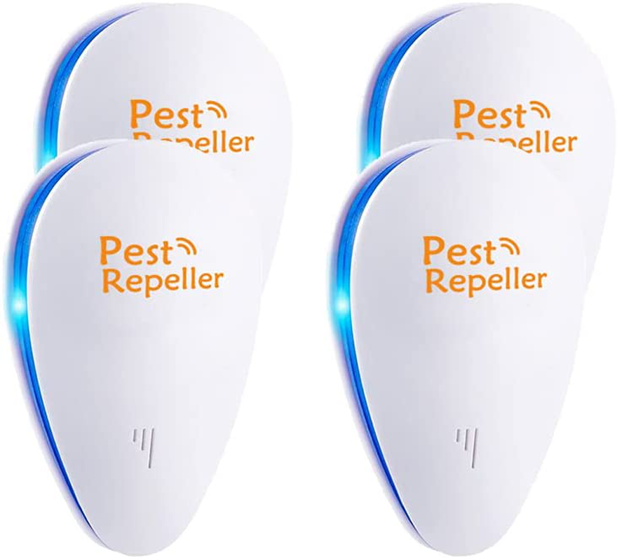 MAIKAILUN 4-Pack Pest Repellents, Ant Repellent Indoor, Ultrasonic Pest Repeller, Insect Repellent for Home, Mice Repellent for House, Bed Bugs, Mosquitoes, Ants, Spiders, Cockroaches