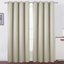 LEMOMO Light Beige Thermal Blackout Curtains/52 x 84 Inch/Set of 2 Panels Room Darkening Curtains
