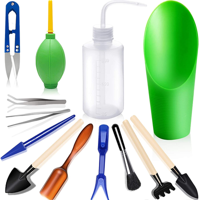 Godehone Succulent Tools, Mini Garden Tool Set, Transplanting Tools Set, Succulent Care Kit for Succulent Miniature Gardening Plant, Multi, 13 Pcs