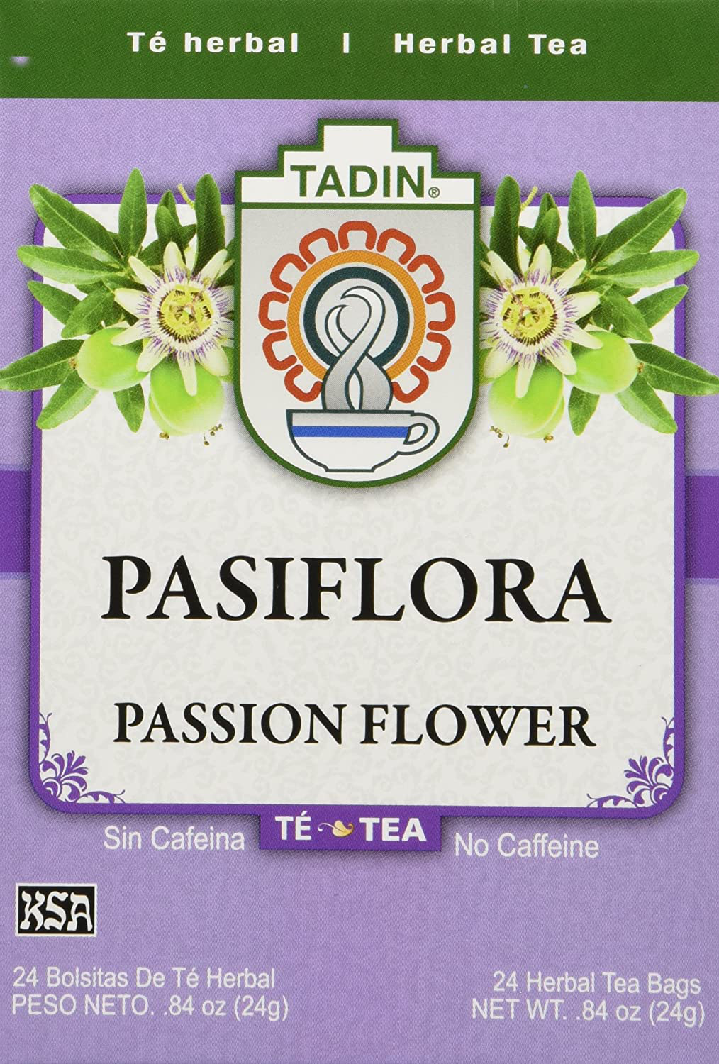 Tadin Tea, Pasiflora - Passion Flower Tea, 24 Tea Bags