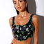 Women Bustiers Crops Single-Row Clasp Tank Tops Sleeveless Camisole Cow Printing Short Tunics Night Out Clubwear