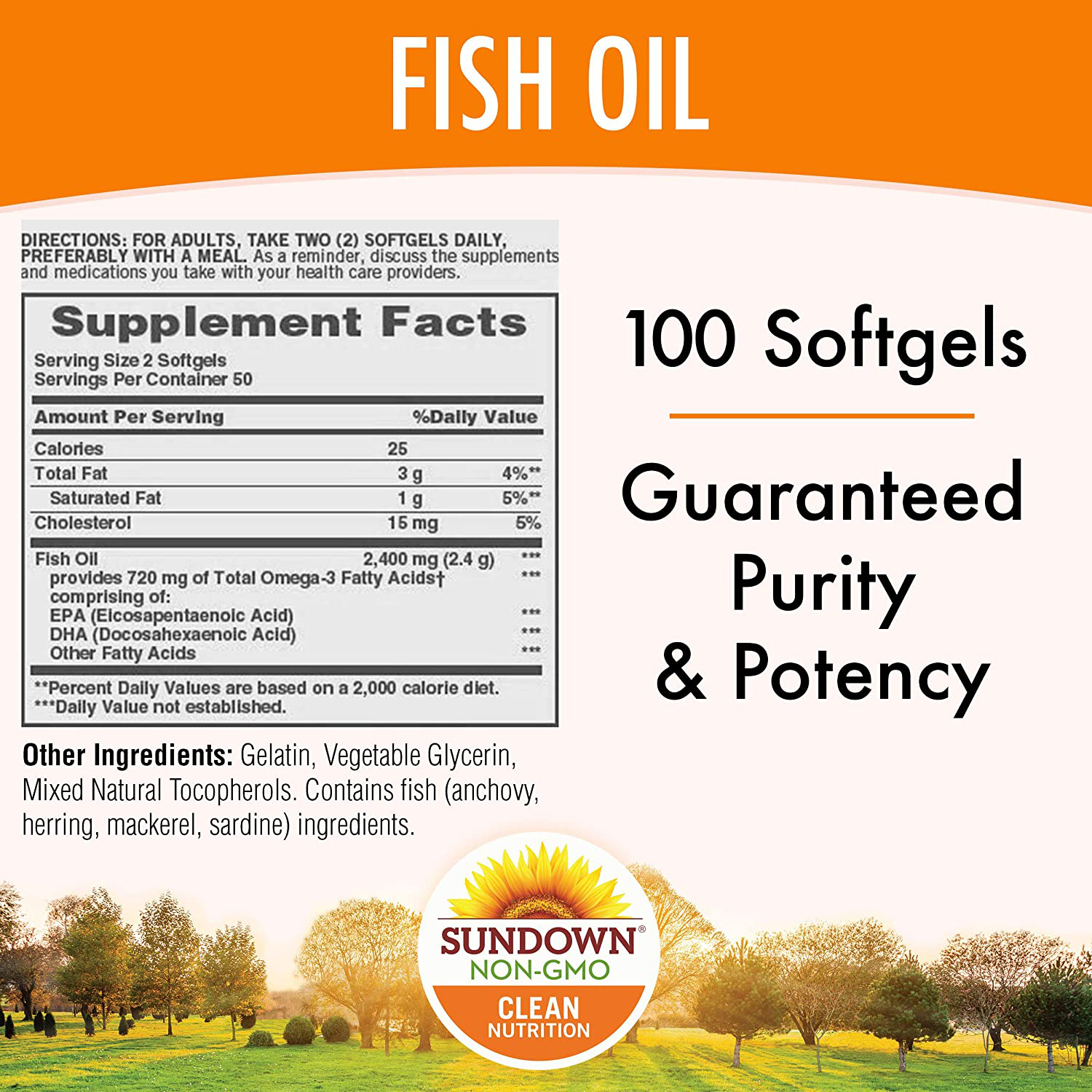 Fish Oil Extra Strength 1200 Mg, 100 Softgels (Packaging May Vary)