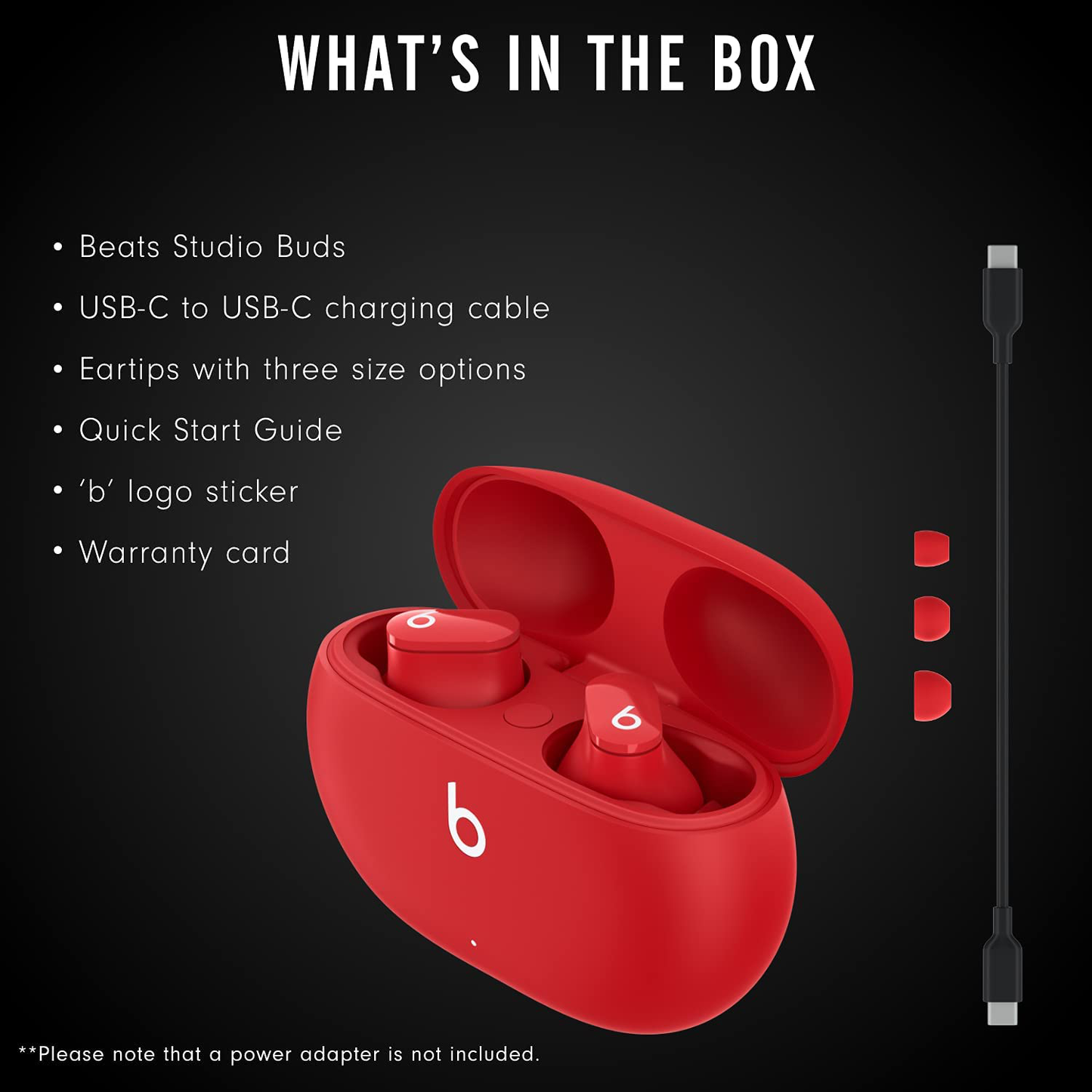 New Beats Studio Buds – True Wireless Noise Cancelling Earbuds  Built-in Microphone, IPX4 Rating, Sweat Resistant Earphones, Class 1 Bluetooth Headphones