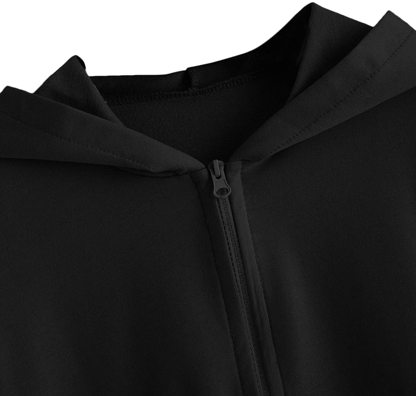 SheIn Women's Lightweight Long Sleeve Zip Up Crop Hoodie Sweatshirt with Pockets