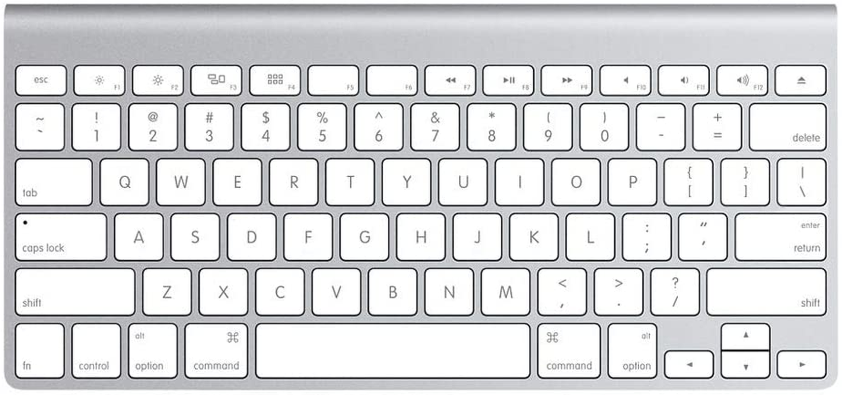 Apple Wireless Keyboard with Bluetooth - Silver (Renewed)